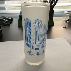 Vintage frosted glass from 1967, pre-owned.